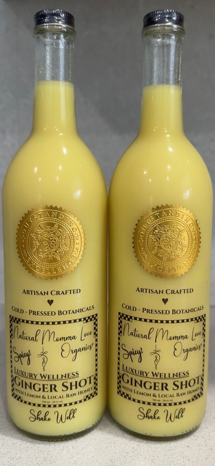 Organic Ginger Shot Family Size 750 ml / 25 fl oz